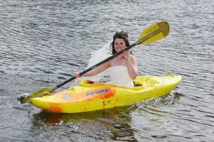 Bride’s Kayaking Coastal Experience arranged by Professional Wedding Event Planner